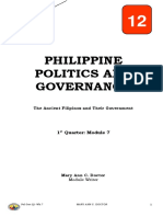 Philippine Politics and Governance: 1 Quarter: Module 7