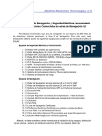 Equipos Recomendados para Embarcaciones Comerciales en A2 - Abril 2018