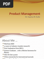 Product Management: Dr. Supriya M. Kalla