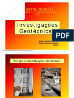 Investigações Geotécnicas