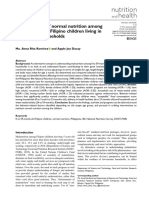 NAH Determinants of Normal Nutrition Among 0-59-Month-Old Filipino Children Living in Low-Income Households