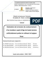 Estimation de La Tension de Contournement D'un Isolateur Capot Et Tige de Haute Tension Artificiellement Pollué en Utilisant La Logique Floue