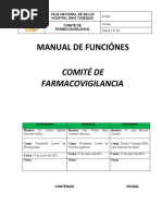 Manual de Funciónes Comite de Farmacovigilancia CNS 2021