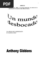 Giddens, Anthony - Un Mundo Desbocado