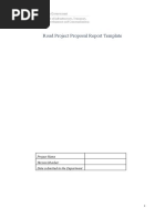 Road Project Proposal Report Template January 2021