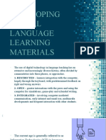 Developing Digital Language Learning Materials