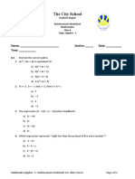 Class 6 9 Reinforcement Worksheet Algebra 3