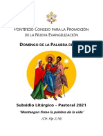 Domingo de La Palabra de Dios - Subsidio DPD - 2021