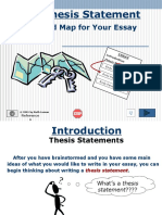 The Thesis Statement: A Road Map For Your Essay