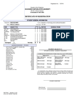 Certificate of Registration: Don Honorio Ventura State University