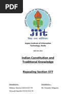 Indian Constitution and Traditional Knowledge: Jaypee Institute of Information Technology, Noida