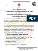 Convocatoria Prof. Computacion