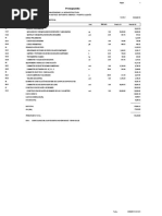 Presupuesto de Alternativa Manteniendo La Infraestructura