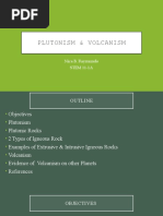 Plutonism & Volcanism: Nica B. Raymundo STEM 11-1A