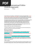 Morton Kaplan's System Approach