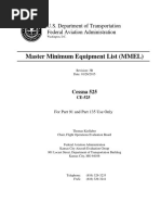 Master Minimum Equipment List (MMEL) : U.S. Department of Transportation Federal Aviation Administration