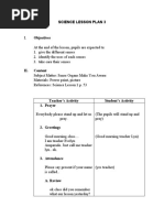 Science Lesson Plan 3