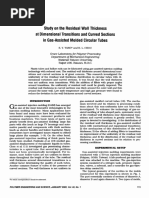 Study On The Residual Wall Thickness at Dimensional Transitions and Curved Sections in Gas-Assisted Molded Circular Tubes