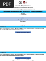 Nonlinear Modeling of RC Structures Using Opensees: University of Naples Federico Ii