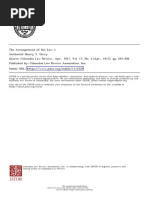 The Arrangement of The Law. I Author(s) : Henry T. Terry Source: Columbia Law Review, Apr., 1917, Vol. 17, No. 4 (Apr., 1917), Pp. 291-308 Published By: Columbia Law Review Association, Inc