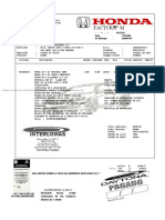 Factura Honda CRV