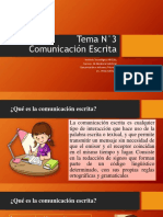 Tema #3 Comunicación Escrita