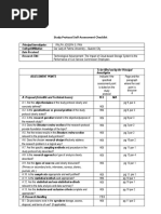 Self-Assessment Checklist (Pan)