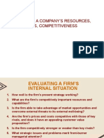 Evaluating A Company'S Resources, Capabilities, Competitiveness