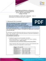 Guía de Actividades y Rúbrica de Evaluación - Unidad 2 - Paso 3 - Ejercitación Conocimientos de La Unidad 2