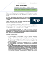 Guia de Aprendizaje N 11 Recursos Renovables y No Renovables