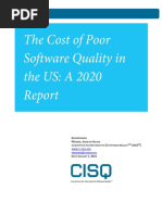 The Cost of Poor Software Quality in The US: A 2020: H K M, A B C I & S Q (Cisq) D: J 1, 2021