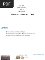 SES-401 Soil Science II 3 (2-1) Lecture-1: Soil Colloids and Clays