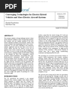 Converging Technologies For Electric Hybrid Vehicles and More Electric Aircraft Systems