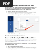 Clear A Single Recently Used File in Microsoft Word 2016 & 2019