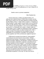 Resenha de F. Weffort-O Populismo Na Política Brasileira