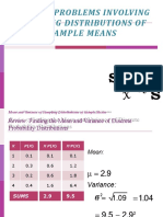 Solving Problems Involving Sampling Distributions of Sample Means