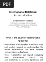 IR - 1 - International Relations - Introduction To International Relations 22.09.2021