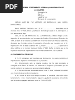 D OFRECIMIENTO DE PAGO y CONSIGNACION DE ALQUILERES