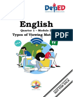 English: Types of Viewing Materials