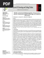 Studies On The Insecticidal Properties of Chromolaena: Odorata (Asteraceae) Against Adult Stage of Periplaneta Americana