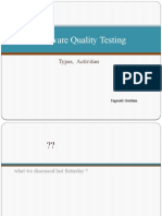 Software Quality Testing Types, Activities