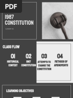 Lesson 10 - Evolution of Philippine Constitution (1987 Constitution)