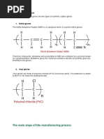 The Main Steps of The Manufacturing Process: Synthetic Rubber Gloves