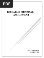 Research Proposal Assignment: Sarthak Deo 21021141128