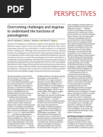 Perspectives: Overcoming Challenges and Dogmas To Understand The Functions of Pseudogenes