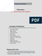 Issues in Corporate Finance: Valuation