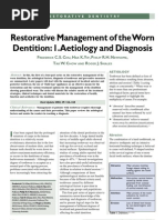 Restorative Management of The Worn Dentition Pt1