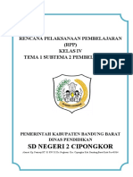 SD Negeri 2 Cipongkor: (RPP) Kelas Iv Tema 1 Subtema 2 Pembelajaran 5