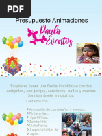 Presupuesto Paula Eventos