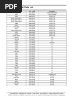 MAIN Electrical Parts List: Design LOC Sec Code Description